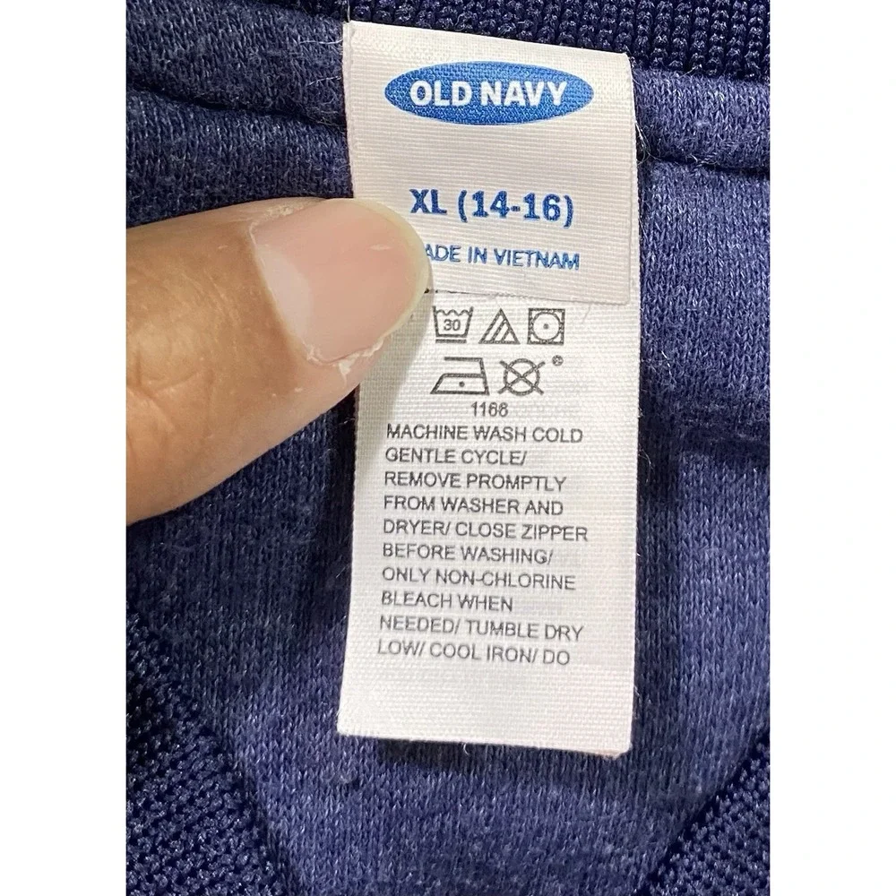 Old Navy Jacket Jersey Style Reversible Blue Red Size XL(14/16)
